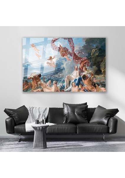 Cam Yatay Duvar Tablosu Cam Francois Boucher Venusun Zaferi Ev Ofis Salon Modern Duvar Tablosu
