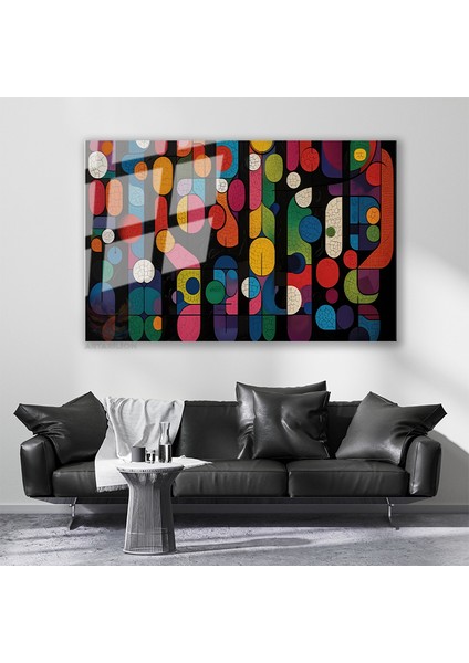 Cam Yatay Duvar Tablosu Cam Soyut Geometrik S Anat5 Ev Ofis Salon Modern Duvar Tablosu