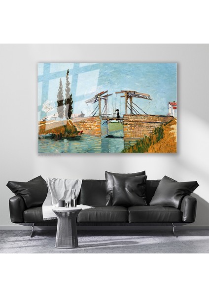 Cam Yatay Duvar Tablosu Cam Kopru Manzarasi Ev Ofis Salon Modern Duvar Tablosu