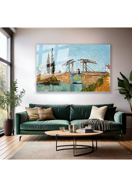 Cam Yatay Duvar Tablosu Cam Kopru Manzarasi Ev Ofis Salon Modern Duvar Tablosu modelleri