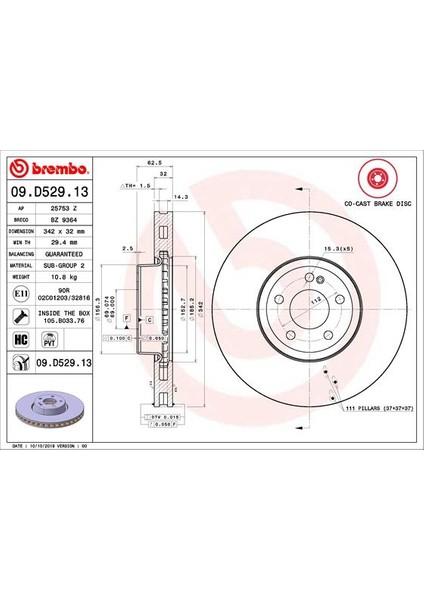 Fren Dıskı On Mercedes X253 W213 C253 C257