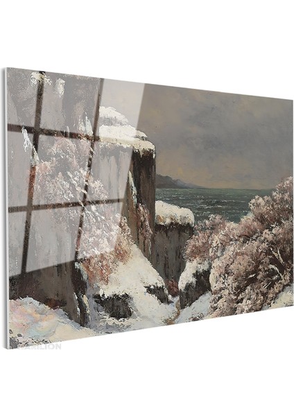 Cam Yatay Duvar Tablosu Cam Kis Manzarasi Ev Ofis Salon Modern Duvar Tablosu fiyatları