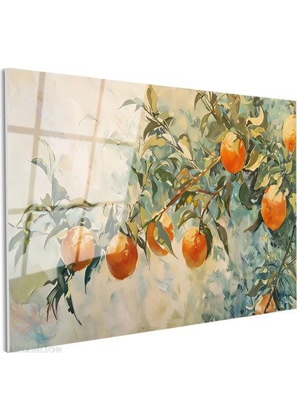 Cam Yatay Duvar Tablosu Cam Portakal Agaci Dallari Ev Ofis Salon Modern Duvar Tablosu fiyatları