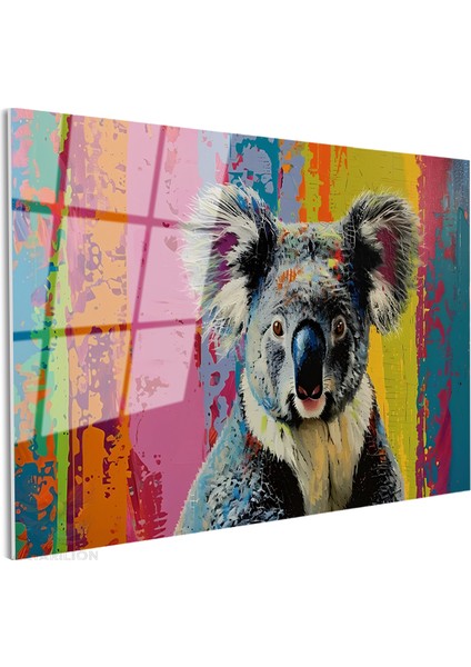 Cam Yatay Duvar Tablosu Cam Renkli Koala Ev Ofis Salon Modern Duvar Tablosu fiyatları