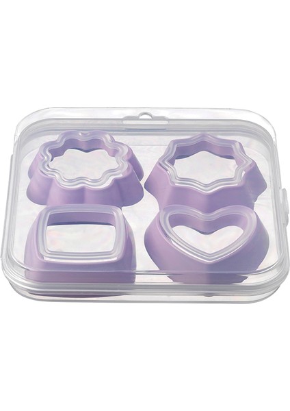 Kurabiye Kalıbı 4 Parça 8 Şekil + Yuvarlak Donut Kek Hamur Kesici Kalıp - 2'li Set Q1A2B3 modelleri