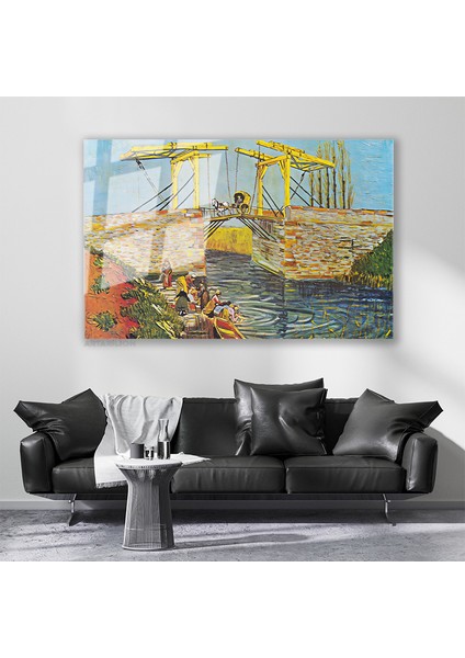 Cam Yatay Duvar Tablosu Cam Soyut Manzara2 Ev Ofis Salon Modern Duvar Tablosu