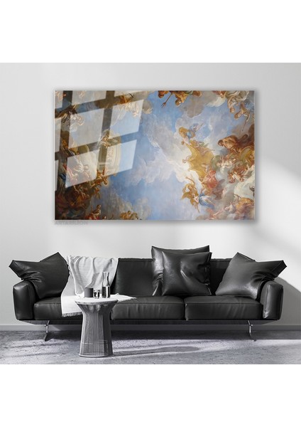 Cam Yatay Duvar Tablosu Cam Barok Sanat Eseri Ev Ofis Salon Modern Duvar Tablosu