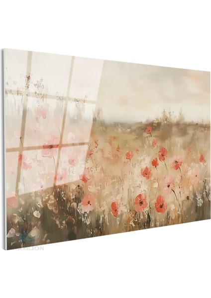 Cam Yatay Duvar Tablosu Cam Cicek BAHCESI77 Ev Ofis Salon Modern Duvar Tablosu fiyatları