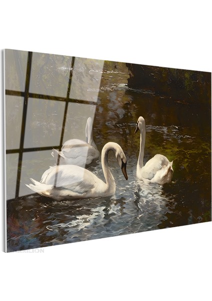 Cam Yatay Duvar Tablosu Cam Beyaz Kugular Ev Ofis Salon Modern Duvar Tablosu fiyatları