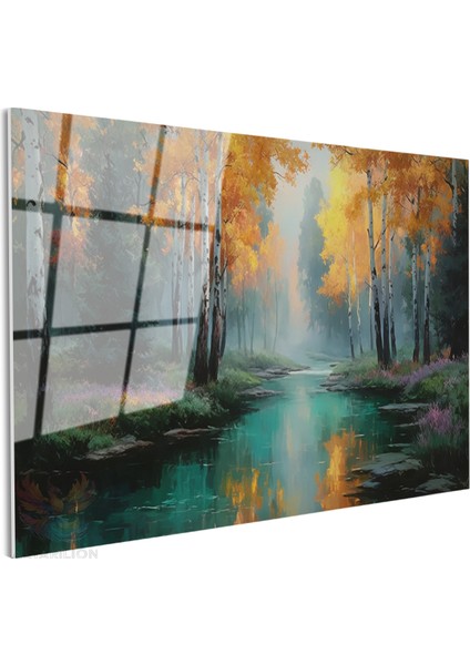 Cam Yatay Duvar Tablosu Cam Doga Manzarasi4 Ev Ofis Salon Modern Duvar Tablosu fiyatları