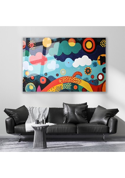 Cam Yatay Duvar Tablosu Cam Soyut Sanat2 Ev Ofis Salon Modern Duvar Tablosu