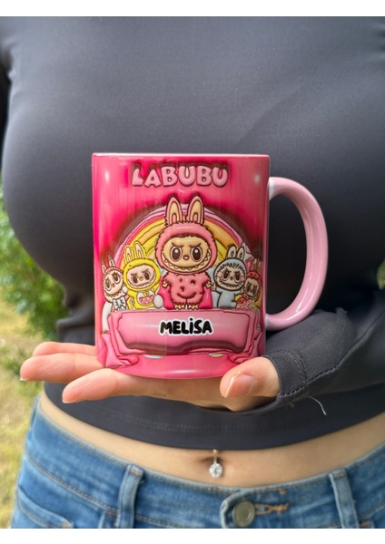 Labubu Kaliteli Porselen Isim Yazılabilir Premium Hediyelik Baskılı Kupa Bardak Doğum Günü Hediyesi modelleri