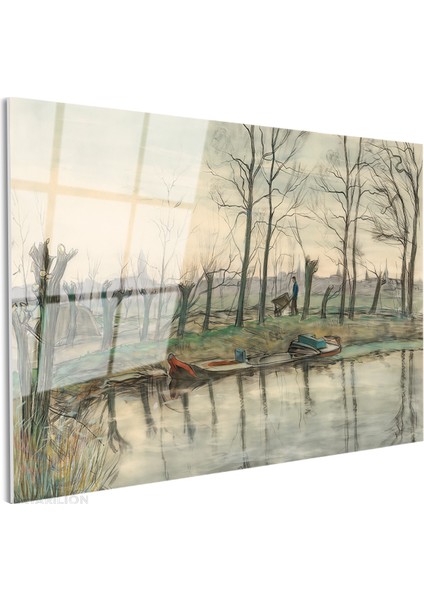 Cam Yatay Duvar Tablosu Cam Vintage Manzara Ev Ofis Salon Modern Duvar Tablosu fiyatları