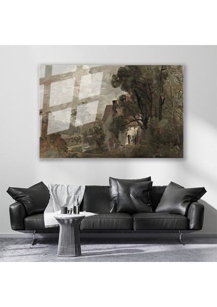 Cam Yatay Duvar Tablosu Cam Vintage Doga Manzarasi7 Ev Ofis Salon Modern Duvar Tablosu