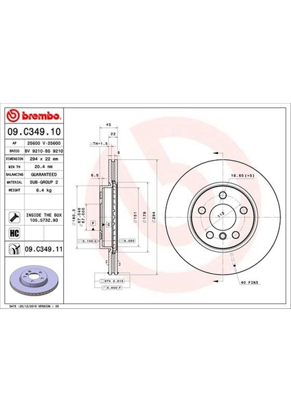 Fren Dıskı On Bmw F45 F46 F48 F39 Mını F55 F56 F57 F60