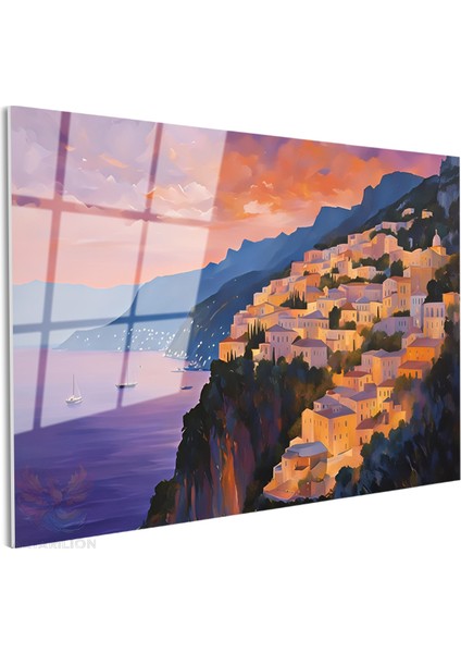 Cam Yatay Duvar Tablosu Cam Avrupa Sehir Manzarasi2 Ev Ofis Salon Modern Duvar Tablosu fiyatları