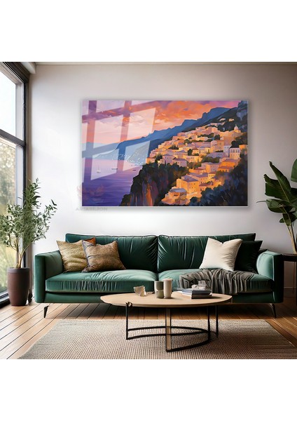 Cam Yatay Duvar Tablosu Cam Avrupa Sehir Manzarasi2 Ev Ofis Salon Modern Duvar Tablosu modelleri