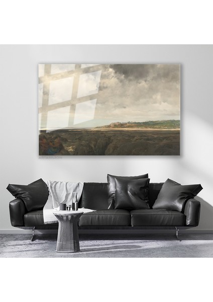 Cam Yatay Duvar Tablosu Cam Vintage Doga Manzarasi5 Ev Ofis Salon Modern Duvar Tablosu