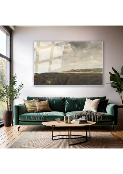 Cam Yatay Duvar Tablosu Cam Vintage Doga Manzarasi5 Ev Ofis Salon Modern Duvar Tablosu modelleri