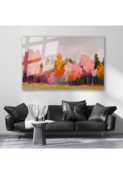 Cam Yatay Duvar Tablosu Cam Doganin Renkleri2 Ev Ofis Salon Modern Duvar Tablosu