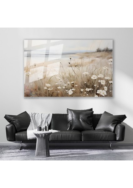 Cam Yatay Duvar Tablosu Cam Vintage Kir Manzarasi2 Ev Ofis Salon Modern Duvar Tablosu