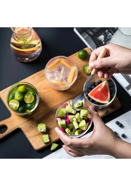 400 ml (4'lü Set) Borosilikat Cam Sunum Kasesi - Magnolia - Puding - Reçel - (9 cm x 7 Cm) fırsatları