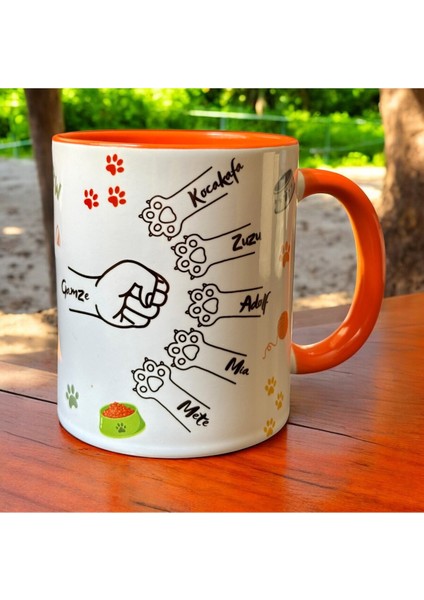 Cat Mom-Kedi Annesi Kaliteli Porselen Isim Yazılabilir Kupa Bardak modelleri