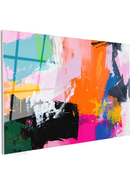 Cam Yatay Duvar Tablosu Cam Soyut Renk Sanati3 Ev Ofis Salon Modern Duvar Tablosu fiyatları