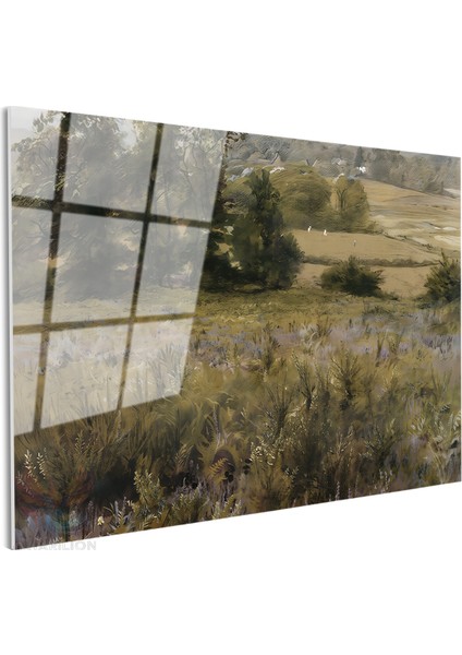 Cam Yatay Duvar Tablosu Cam Vintage Doga Manzarasi2 Ev Ofis Salon Modern Duvar Tablosu fiyatları