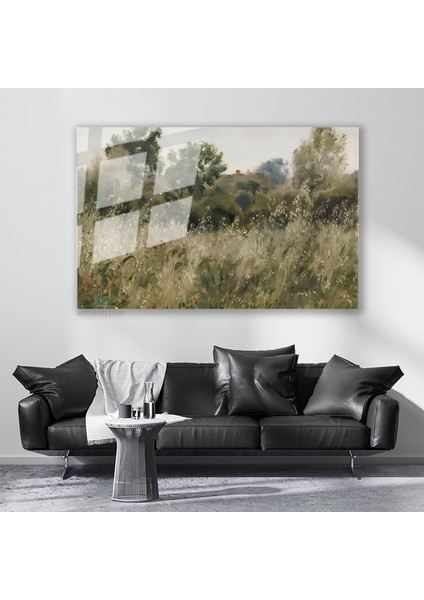Cam Yatay Duvar Tablosu Cam Vintage Doga Manzarasi3 Ev Ofis Salon Modern Duvar Tablosu