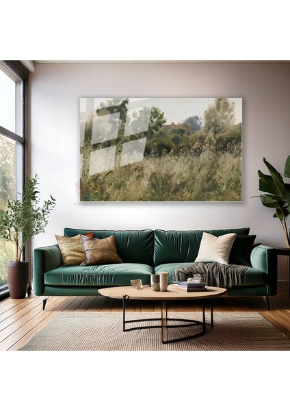 Cam Yatay Duvar Tablosu Cam Vintage Doga Manzarasi3 Ev Ofis Salon Modern Duvar Tablosu modelleri