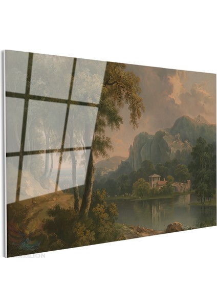 Cam Yatay Duvar Tablosu Cam Ormanlik Manzarasi Ev Ofis Salon Modern Duvar Tablosu fiyatları