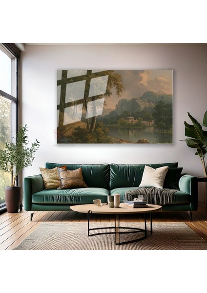 Cam Yatay Duvar Tablosu Cam Ormanlik Manzarasi Ev Ofis Salon Modern Duvar Tablosu modelleri
