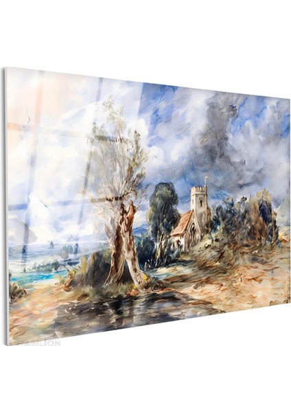 Cam Yatay Duvar Tablosu Cam Doga Manzarasi3 Ev Ofis Salon Modern Duvar Tablosu fiyatları