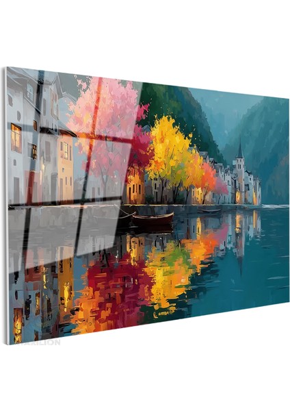 Cam Yatay Duvar Tablosu Cam Doganin Renkleri3 Ev Ofis Salon Modern Duvar Tablosu fiyatları