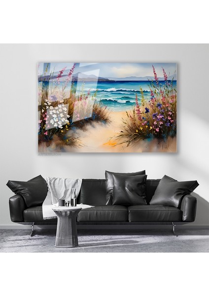 Cam Yatay Duvar Tablosu Cam Doganin Renkleri7 Ev Ofis Salon Modern Duvar Tablosu