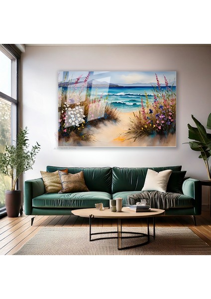 Cam Yatay Duvar Tablosu Cam Doganin Renkleri7 Ev Ofis Salon Modern Duvar Tablosu modelleri