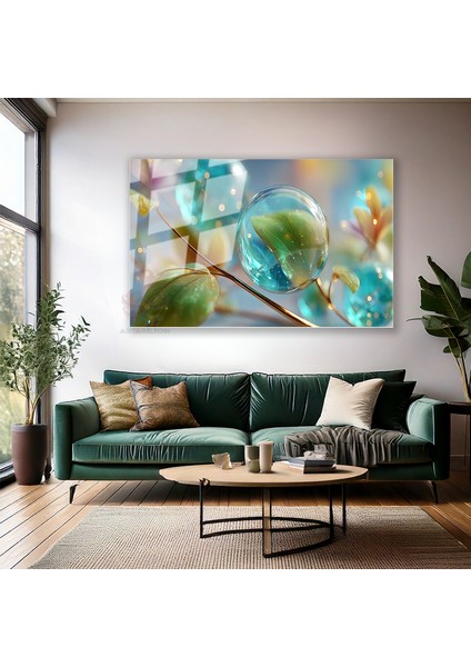 Cam Yatay Duvar Tablosu Cam Su Damlalari Ev Ofis Salon Modern Duvar Tablosu modelleri