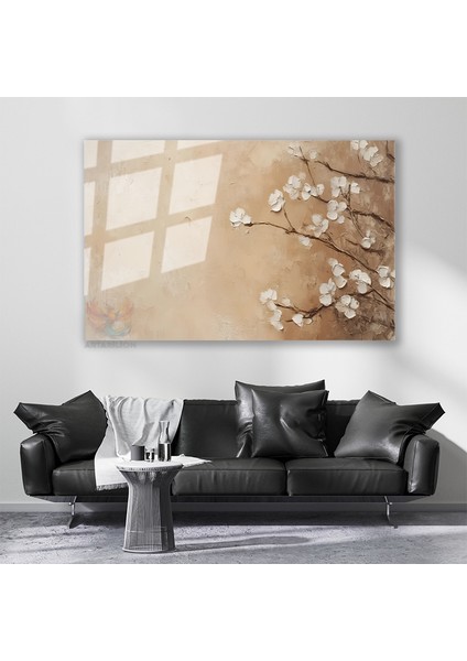 Cam Yatay Duvar Tablosu Cam Soyut Cicek Sanati2 Ev Ofis Salon Modern Duvar Tablosu