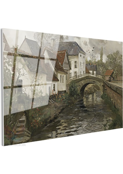 Cam Yatay Duvar Tablosu Cam Vintage Manzara4 Ev Ofis Salon Modern Duvar Tablosu fiyatları