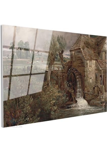 Cam Yatay Duvar Tablosu Cam Vintage Kirsal Manzarasi2 Ev Ofis Salon Modern Duvar Tablosu fiyatları