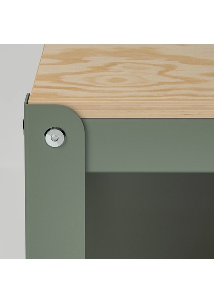 Bror Çalışma Tezgahı Gri Yeşil Çam Kontrplak 110 x 55 cm fırsatları