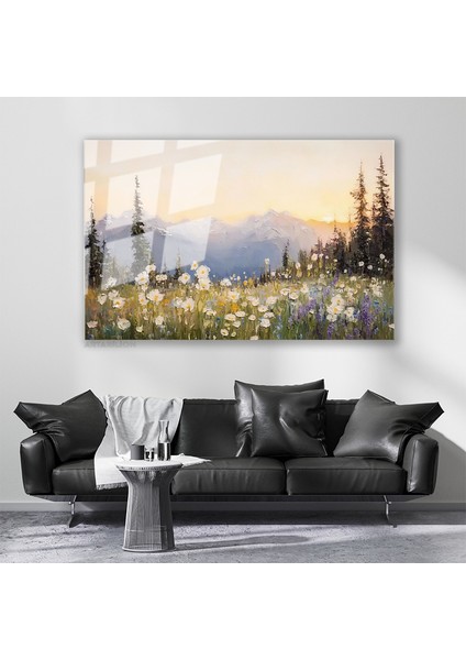 Cam Yatay Duvar Tablosu Cam Doga Manzarasi9 Ev Ofis Salon Modern Duvar Tablosu