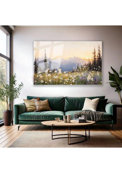 Cam Yatay Duvar Tablosu Cam Doga Manzarasi9 Ev Ofis Salon Modern Duvar Tablosu modelleri