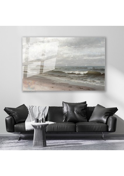 Cam Yatay Duvar Tablosu Cam Vintage Kumsal Ev Ofis Salon Modern Duvar Tablosu