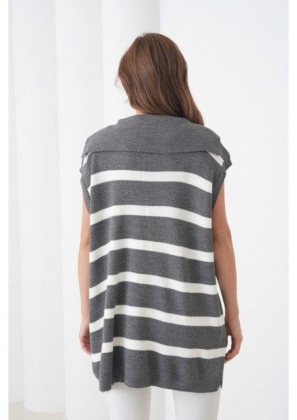 Kadın Kolsuz Gömlek Yaka Triko Tesettüre Uygun Spor Şık Yelek fırsatları