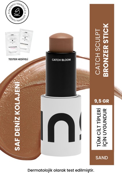 Catch Sculpt Multi Use Contour Stick Sand + Catch Bloom Pocket Lip Cheek Stick Daylily + Ino Makyaj Çantası fırsatları