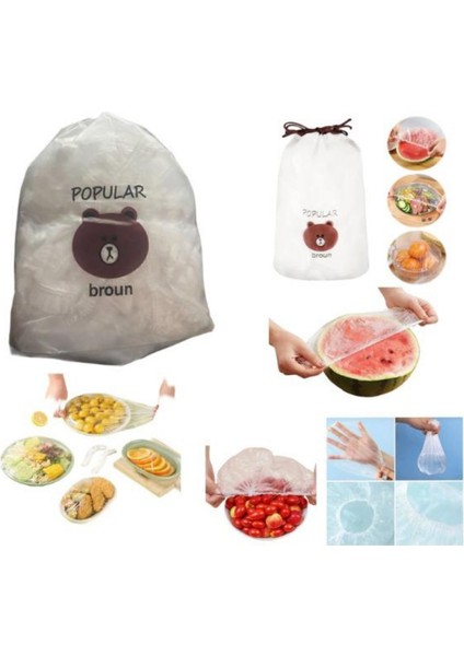 100 Adet Tazeliği Koruyan Tencere ve Tabak Bonesi – Çok Amaçlı Gıda Bonesi