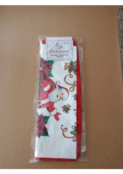 Microfiber Temizlik Bezi 40X50 cm 2 Adet (Bir Adet Baskılı Bir Adet Naturel) modelleri