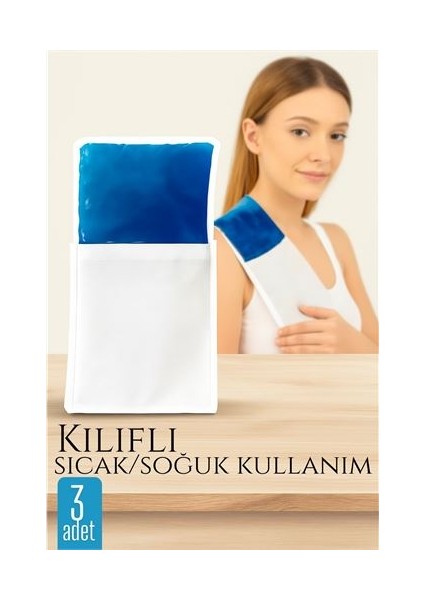 Kılıflı Sıcak Soğuk Kompres Jel 3lü Set Cold Pack Hot Pack
